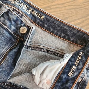 American Eagle Outfitters Men's Dark Blue Slim Jeans